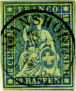 [7160.23.06] 10 Rp. blau, Berner Druck, 4. Druckperiode