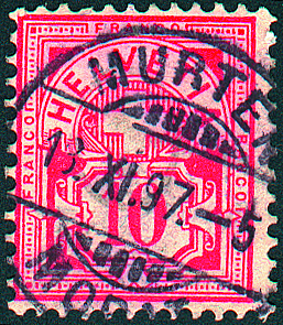 [7260.61.07] 10 Rp. rosakarmin statt zinnober