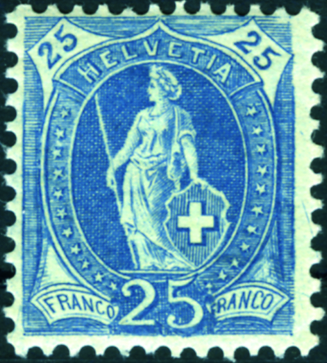 [7290.93.05] 25 Rp. hellblau, Type 2
