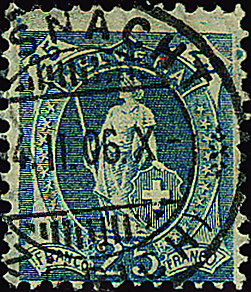[7290.93.09] 25 Rp. hellblau, Type 2