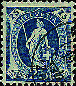 [7290.95.10] 25 Rp. blau (Type 2)
