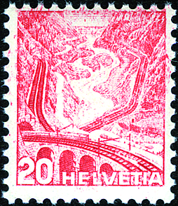 [7300.205.38] 20 Rp. Val Leventina, nachgestochene Platte, "Andruck - sehr schlechter verschwommener und stark verwischter, unsauberer Druck"