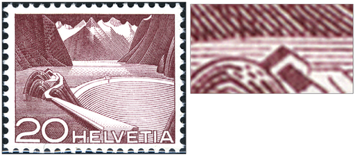 [7300.301.02] 20 Rp. Stausee, bräunlichkarmin, Urtype
