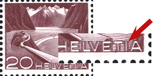 [7300.301.29] 20 Rp. Stausee, "Grosse Doppelprägung"