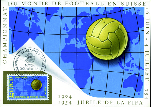 [7300.319.13] 40 Rp. Fussball MK, Match d'ouverture 16.VI.54