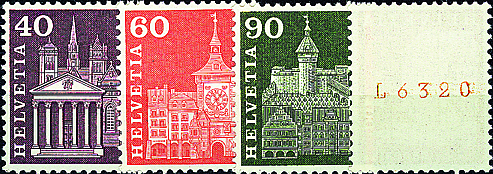 [7300.369.05] 1964, Postgeschichtliche Motive und Baudenkmäler