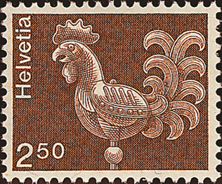 [7300.542.01] 250 Rp. Turmhahn Solothurn, &quot;Faserpapier ohne Leuchtstoff&quot;