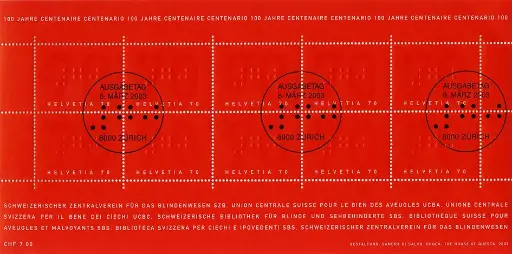 [7300.1080.04] 70 Rp. Braille - Schrift