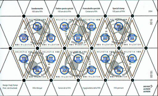 [7300.1110.04] 100 Rp. Wimpel "100 Jahre FIFA"