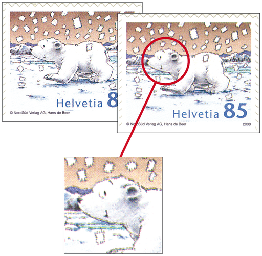 [7300.1262.05] 85 Rp. Lars - Der kleine Eisbär, "Schmitzdruck - doppelter Lars"