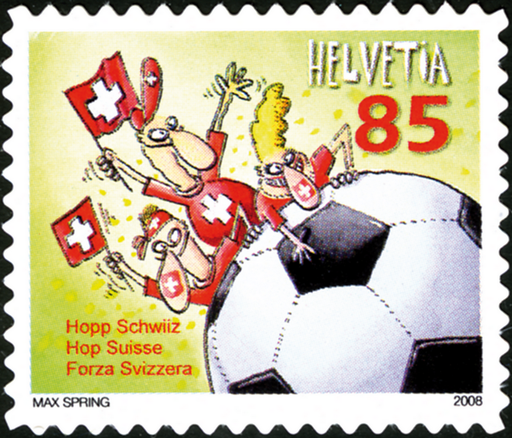 [7300.2008.12] 85 Rp. Hopp Schwiiz, "Doppeldruck der Fans"