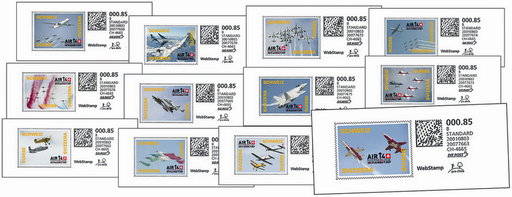 [7300.2014.37] 2014, 12 exkl. Schweizer WebStamps zur AIR-Flugshow AIR2014