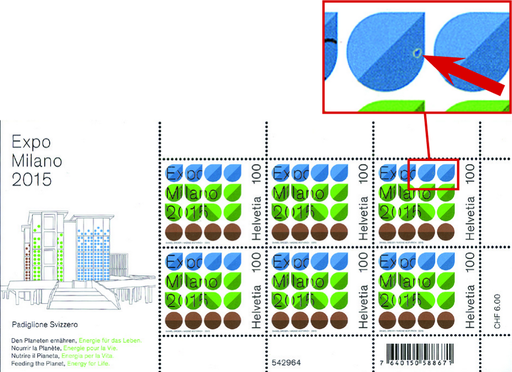 [7300.1546.05] 100 Rp. Expo Milano, "Grosser Putzer im zweiten Blatt"