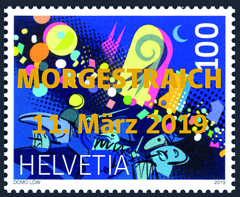 [7300.1712.05] 100 Rp. Basler Fasnacht mit Gold-Überdruck MORGESTRAICH 11. März 2019