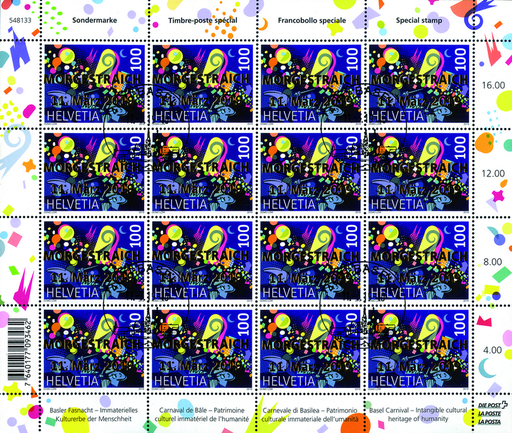 [7300.1712.08] 100 Rp. Basler Fasnacht mit Gold-Überdruck MORGESTRAICH 11. März 2019