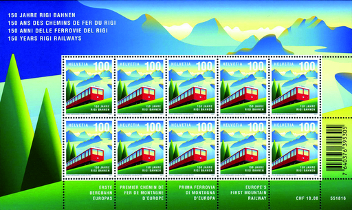 [7300.1821.03] 100 Rp. 150 Jahre Rigi Bahnen