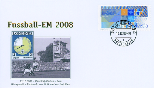 [7300.2007.26] 2007, Sonderbeleg Wankdorf, &quot;Alte Stadionuhr&quot;