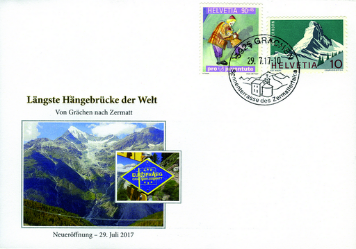[7300.2017.04] 2017, Sonderbeleg "Längste Hängebrücke der Welt"