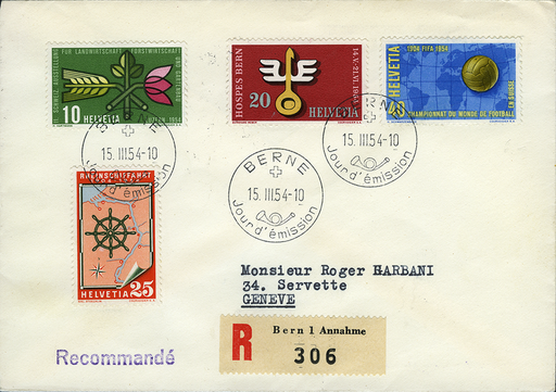 [7303.316.02] 1954, Werbe- und Gedenkmarken, f