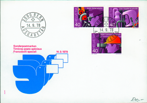 [7303.614.03] 1978, Sonderpostmarken II, SUVA - sicher arbeiten