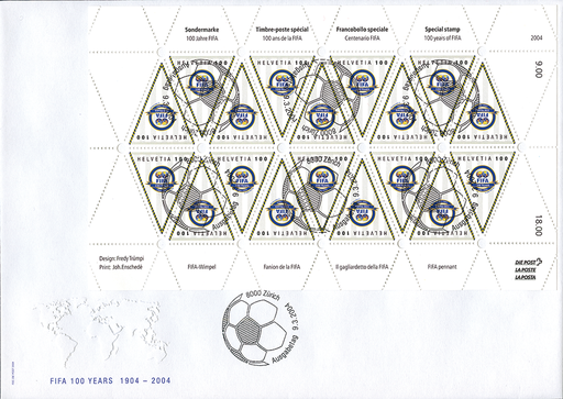 [7303.2004.02] 100 Rp. Wimpel "100 Jahre FIFA"