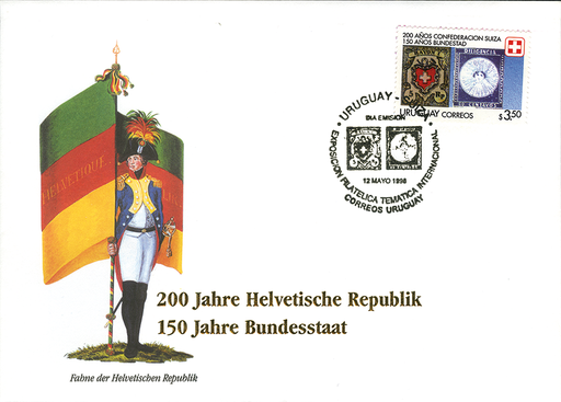 [7303.1998.01] 1998, Uruguay-Schweiz - 200 Jahre Helvetische Republik, 150 Jahre Bundesstaat