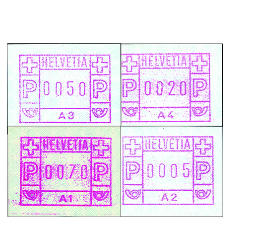 [7310.1.01] 1976, ATM-Typ 1, mit Automatenbezeichnung A1-A4
