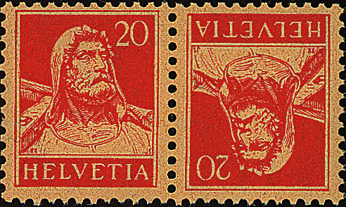 [7330.25.02] 20+20 Rp. karminrot, sämisch