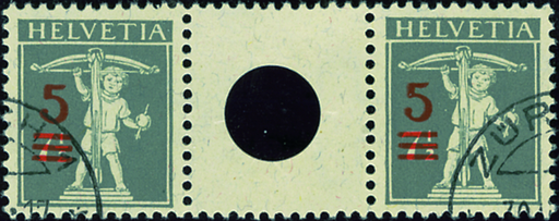[7350.15.02] 5 auf 7 1-2 Rp. grau Type 2