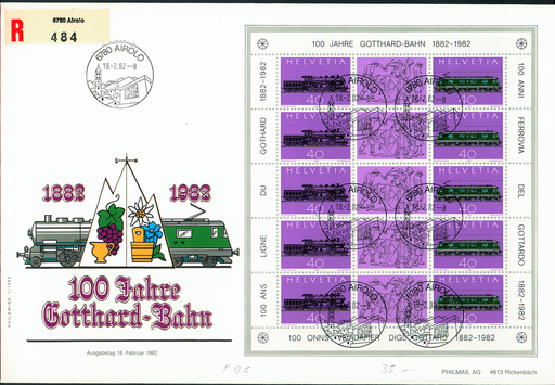 [7351.75.01] 1982, 100 Jahre Gotthard-Bahn