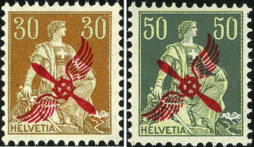 [7370.1.08] 1919-1920, Offizielle-Ausgabe, Helvetia mit Schwert