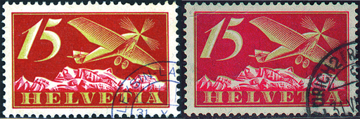 [7370.3.02] 15 Rp. rot-gelbgrün