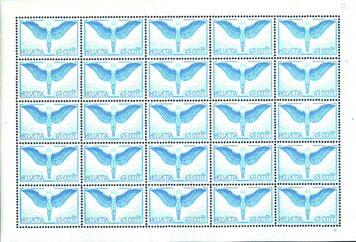 [7370.10.26] 65 Rp. Ikarus, grünblau-hellblau,