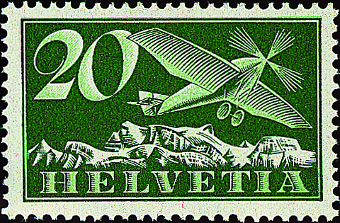 [7370.4.03] 20 Rp. Flugzeug, grün-grünblau