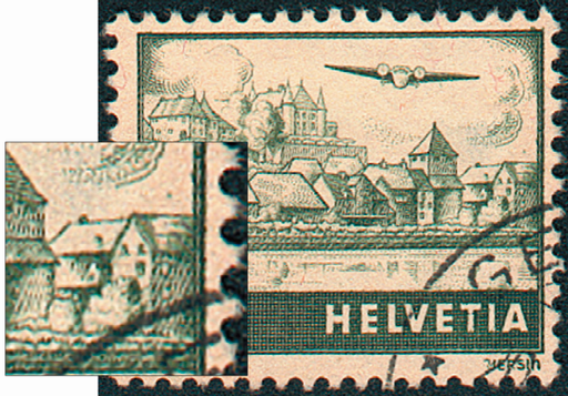 [7370.29.06] 50 Rp. Genfersee, "Weisses Dach des äussersten rechten Hauses"