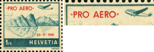 [7370.35.06] 1 Fr. Vierwaldstättersee, "Aufdruck stark nach links verschoben"