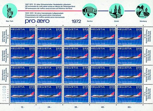 [7370.47.03] 2+1 Fr. Swissair Jumbo-Jet
