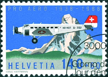 [7370.49.03] 140+60 Rp. JU52 und Matterhorn