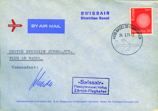 [7371.1971.05] 1971, Basel - Zürich, Demo-Flug JUMBO