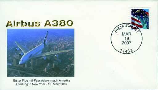 [7371.2007.01] 2007, A380 Probeflug Frankfurt-NY