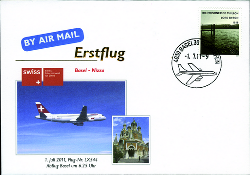 [7371.2011.18] 2011, Erstflug Swiss Basel - Nizza