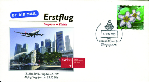 [7371.2013.10] 2013, Erstflug Swiss Airlines Singapur-Zürich