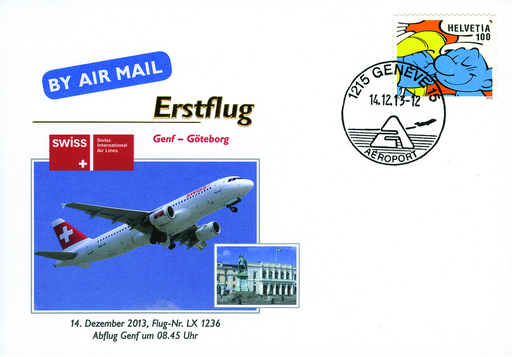 [7371.2013.32] 2013, Erstflug Swiss Airlines Genf-Göteborg