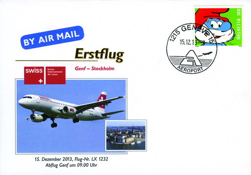[7371.2013.34] 2013, Erstflug Swiss Airlines Genf-Stockholm