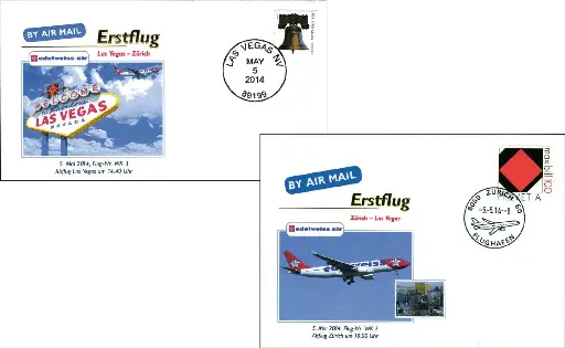 [7371.2014.44] Edelweiss Air - Flug von Zürich-Las Vegas und retour