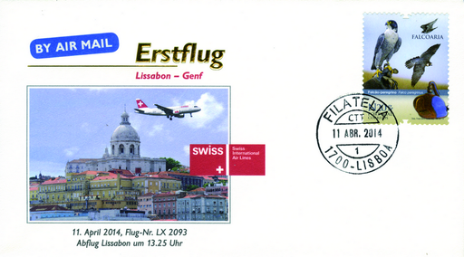[7371.2014.05] 2014, Erstflug Swiss Airlines Lissabon - Genf