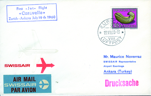 [7373.60.12] 1960, SWISSAIR, Zürich-Ankara