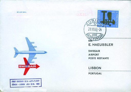 [7373.60.23] 1960, SIWSSAIR, Zürich-Lissabon