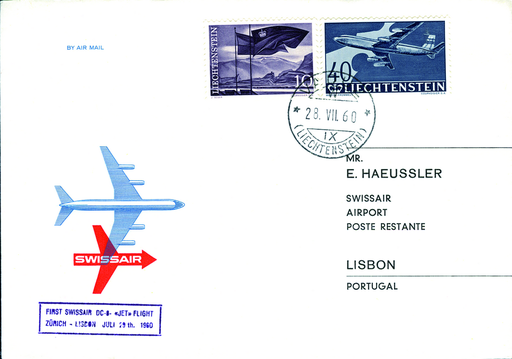 [7373.60.58] 1960, SWISSAIR, Zürich-Lissabon