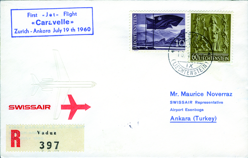 [7373.60.60] 1960, SWISSIAR, Zürich-Ankara